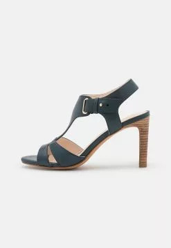 Anna Field - Sandales À Talons Hauts en Cuir Bleu Foncé - Promo Exclusive -Anna Field Soldes 02ba9766d5d34078a8cd97733406847d