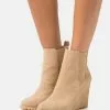 Anna Field Bottines À Talons Hauts en Cuir Beige - Promos Hiver -Anna Field Soldes 060b490da124428b8382400e5b65d2fd