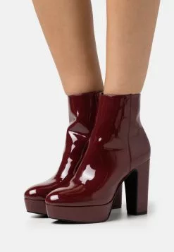 Anna Field Bottines À Talons Hauts - Dark Red