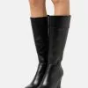 Anna Field Bottes Compensées en Cuir Noir - Promo Exclusive -Anna Field Soldes 2bffaaf78cfc4ba1a786b57fb8ee6145