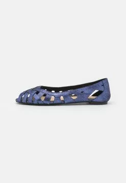 Anna Field - Ballerines en Cuir à Bout Ouvert - Bleu Foncé | Promos -Anna Field Soldes 33842deba37e4871b554946a5a61be10