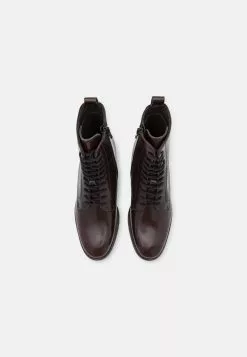 Anna Field Bottines À Lacets en Cuir Bordeaux - Promotions Exclusives -Anna Field Soldes 496d4dbda05046c8b792ddcbf6c92a73