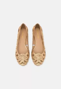 Anna Field Leather - Ballerines À Bout Ouvert - Gold -Anna Field Soldes 5ed49c51e4074e6f90688af78276e003