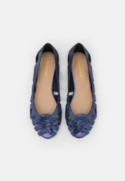 Anna Field - Ballerines en Cuir à Bout Ouvert - Bleu Foncé | Promos -Anna Field Soldes 6952b9a1c5084fc6a8a5688aaa44cf82