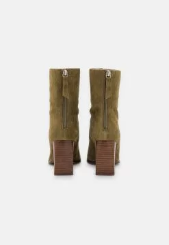 Anna Field Bottines en Cuir Khaki - Chaussures Femme Élégantes | Promos -Anna Field Soldes 6f36b61b6fb34eaaa0c12c77c1eae48b