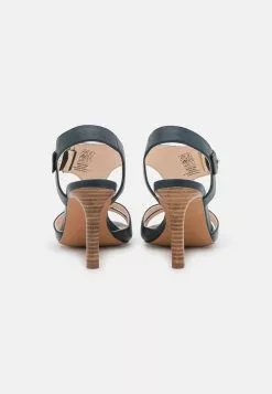 Anna Field - Sandales À Talons Hauts en Cuir Bleu Foncé - Promo Exclusive -Anna Field Soldes 79a6f047872246289eb6468591c21765
