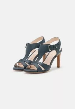 Anna Field - Sandales À Talons Hauts en Cuir Bleu Foncé - Promo Exclusive -Anna Field Soldes a9582f6baea1486b935832972639e771