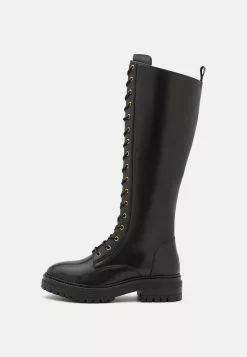 Bottes À Lacets en Cuir Noir - Promo Exclusive -Anna Field Soldes be43b5dace7645cebe5dbfd2930905cb