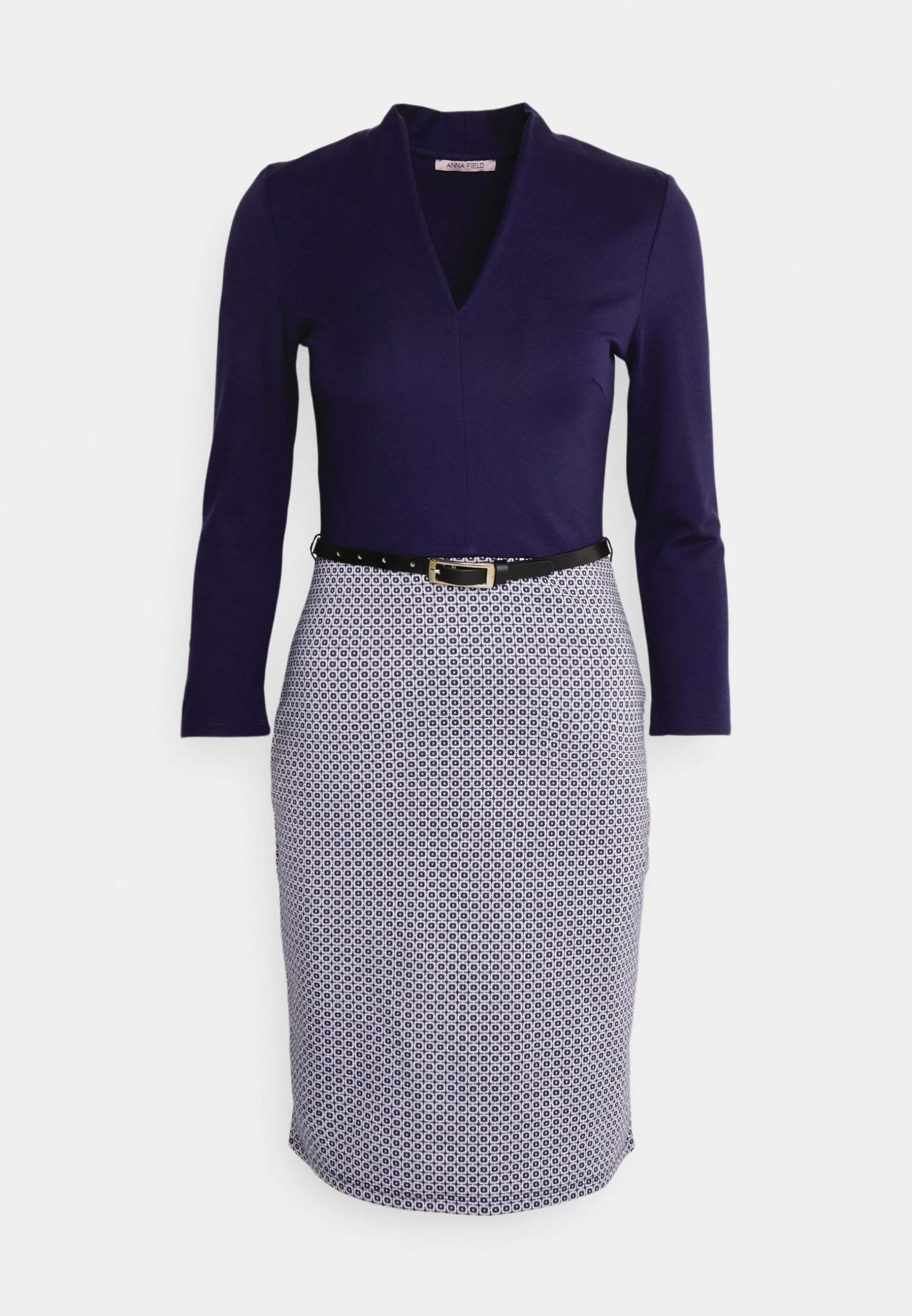 Anna Field Robe Fourreau - Bleu Foncé/Blanc | Robe Élégante pour Occasions Spéciales 6 Anna Field Robe Fourreau - Bleu Foncé/Blanc | Robe Élégante pour Occasions Spéciales – Image 4