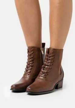 Anna Field Bottines À Lacets - Cognac