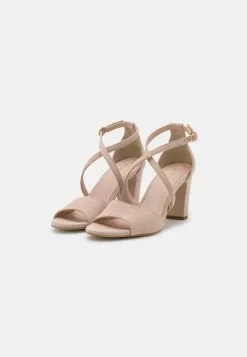 Anna Field Sandales À Talons Hauts en Cuir Beige - Promo Exclusive -Anna Field Soldes d6c73baeca4a4192b59048531bba1447
