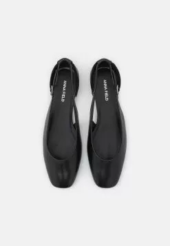 Anna Field Ballerines en Cuir Noir - Chaussures Élégantes pour Femme -Anna Field Soldes e55f2acbbdc24702943163b182fbf579
