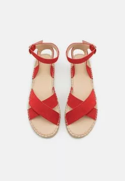 Anna Field - Sandales À Plateforme en Cuir Rouge | Promos -Anna Field Soldes fe9b370e2f3e49449743b299922a85ac